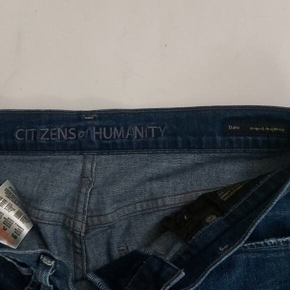 Citizens of Humanity Dani Cropped Straight Leg Blue Jean 27 Classic Casual - Picture 4 of 6